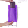 50-Pack #000 (4" x 8") Premium Mat Purple Color Self Seal Poly Bubble Mailers Padded Shipping Envelopes (Total 50 Bags)