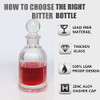 Shining Craft Bitters Bottle- Set of 3 Glass Bitter Bottle for Cocktail with Metal Dash Top,SET003 (Set of 3)