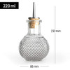 Bitters Bottle for Cocktails - Glass Bitters Bottle with Stainless Steel Dash Antique Design Professional Grade Home Ready Restaurantware DSBT0002 (220ml)