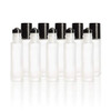 Your Oil Tools 10ml White Frosted Glass Roller Bottles with Stainless Leak Guard Rollers & Black Caps