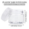 16 Pieces Round Clear Leak Proof Plastic Container Jar with Lid Plastic Slime Jar Empty Slime Storage Container Refillable Storage Favor Jar for Travel Cosmetic Lotion Creams (Clear,60 ml/ 2 oz)