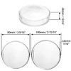 QWORK Sterile Glass Petri Dish Petri Plates with Lid,5 Pack, Thicken, 90mm x 20mm