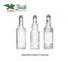 BULK PARADISE Assorted Clear Glass Bottles with Corks, 6 Pack, 2.5in X 9in, 16oz