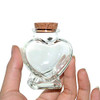 Clear Glass Bottle With Cork Stopper Assorted Shapes Bud Vases Jars Message Wish Bottle 1 Piece (Love Bottle)