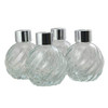 Ougual Set of 4 Home Fragrance Glass Diffuser Bottles, Exquisite Essential Oils Container 120ml