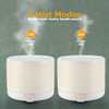 Diffusers for Essential Oils 500ml White, Metal Aromatherapy Oil Diffuser Cool Mist Humidifier for Large Room, Warm Night Lamp Function