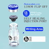 Sterile Empty Vials with Self Healing Injection Port,with Flip Off Aluminum Cap,Sterile Package (3ml,10)