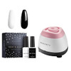 Makartt Mini Vortex Mixer, Gel Nail Polish Kit, Vortex Shaker Lab Salon Mixer 3000rpm 7.5W, Black White Nail Polish Gel Set Soak Off Nail Gel Polish