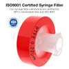 Syringe Filter 100 PCs PTFE Hydrophobic Membrane Filtration, 13mm Disc Diameter 0.22um Pore Size, HPLC and GC Needle Filter, High Throughput Lab Filtration Barreled Packed by Membrane Solutions