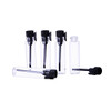 Enslz 100PCS Perfume Samples Mini Bottles with Black Lid Empty Glass Vials Dropper Bottle for Travel and Party(1ml)