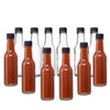5 oz clear glass woozy sauce bottle with 24-414 neck finish w/ Cap and inserts - pack of 12