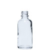 1 oz CLEAR Glass Euro Bottle w/ Black Child Resistant Tamper Evident Glass Dropper