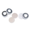 20mm Closure Size, Aluminum Crimp Seal with Natural PTFE/White Silicone Septa for Headspace Vial (Case of 100)