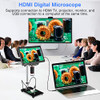 Opqpq HDMI LCD Digital Microscope with 10.1'' Screen, Compatible with TV/Windows/Mac,Video Magnifier with 32GB Card, Bracket Extension Tube, Remote Control, for Adult Check Error Coins (ODM202)