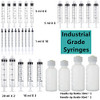 1ml, 3ml, 5ml, 10ml, 20ml Syringes and 30ml+50ml Needle Tip Bottle. 14ga, 16ga, 18ga, 20ga, 22ga, 25ga Blunt Tip Needles and Caps. Measuring Liquids and Refilling (Syringes Needle Tip Bottle Set)