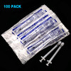 Gufastoe 100Pack 1ml Syringes Luer Lock with Caps for Pet or Industrial & Scientific （White）