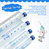 Syringe Tip Caps No Needle Luer Lock Cap for Feeding Tubes Lab Supplies, Blue (150 Pieces)