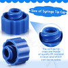 Syringe Tip Caps No Needle Luer Lock Cap for Feeding Tubes Lab Supplies, Blue (150 Pieces)