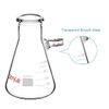 StonyLab Glass 100ml Heavy Wall Borosilicate Glass Filtering Flask, Bolt Neck with Tubulation, 100ml