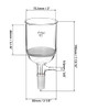 QWORK 250ml Filtering Buchner Funnel Medium Frit (G2) Lab Glassware with Standard 24/40 Joint and Vacuum Serrated Tubulation