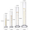 Glass Flask Erlenmeyer Flask Set Narrow Mouth 2000ml Glass Graduated Cylinder Set Thick Measuring Cylinders 5ml 10 ml 50ml 100ml with 2 Glass Stirring Rod and 1 Brush