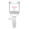 StonyLab Borosilicate Glass Buchner Filtering Funnel with Fine Frit(G3), 46mm Inner-Diameter, 60mm Depth, with 24/40 Standard Taper Inner Joint and Vacuum Serrated Tubulation (60ml)