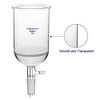 Labasics Borosilicate Glass Buchner Filtering Funnel with Fine Frit (G3), 95mm Inner Diameter, 120mm Depth, with 24/40 Standard Taper Inner Joint and Vacuum Serrated Tubulation (500ml)