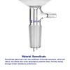 Labasics Borosilicate Glass Buchner Filtering Funnel with Fine Frit (G3), 46mm Inner Diameter, 80mm Depth, with 24/40 Standard Taper Inner Joint and Vacuum Serrated Tubulation (100ml)
