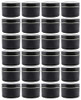 4oz Metal Candle Tins (24-Pack, Black); Round Containers with Slip-On Lids for Party Favors, Candle Making, Spices, Gifts