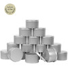 ZOENHOU 60 Pack 4 Oz Candle Tins, Round Empty Metal Tins with Lids, Portable Metal Storage Tin Jars, Refillable Spice Containers for Gifts, Candle Making, Party Favors, Balms and Gels