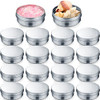 100 Pack Metal Tins 4 oz Aluminum Containers with Lids Screw Top Round Tin Cans for Cosmetic Lip Balm DIY Salves Candles Wax