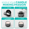 Tin Candle Jars for Making Candles - Candle Tins 8oz - 24 Tin Candle Jars with Lids for Candle Making - Black