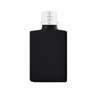 1 oz Black SQUARE Glass Bottle w/ Shiny Silver Sprayers 18-415 Tamper Evident Neck Finish