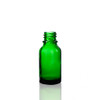 15ml Green Euro Dropper Bottle with Shiny Silver Treatment Pump 18-DIN neck finish