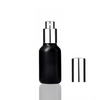 15ml Shiny Black Euro Dropper Bottle  Shiny Silver Sprayer 18-DIN neck finish