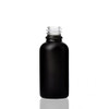 30 ml Matte Black glass euro dropper bottle w/ Shiny Silver Sprayers 18-415 DIN neck finish