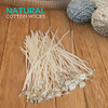 Candle Wicks - 100% Natural Cotton, Pre-Waxed, Low Smoke 6" Wicks for DIY Candle Making, 100 Wicks Plus 2 Centering Devices