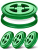 Quzzil 4 Pieces 5 Gallon Screw Top Lids Leak Proof Bucket Seal Lid for Plastic Bucket Compatible with Gamma (Green)