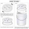 2 Pieces 5 Gallon Screw Cap Plastic Leak-Proof Screw Seal Lids of Chemical Food Coatings Storage Buckets (White)