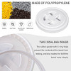 2 Pieces 5 Gallon Screw Cap Plastic Leak-Proof Screw Seal Lids of Chemical Food Coatings Storage Buckets (White)