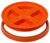 GAMMA2 Gamma Seal Lid - Pet Food Storage Container Lids - Fits 3.5, 5, 6, & 7 Gallon Buckets, Orange