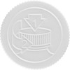 45-400 White PP plastic ribbed skirt child-resistant cap with foam liner - Case of 1100