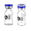 Biocomma 3ml 10pcs Sterile Empty Vial with Plastic Aluminum Flip Off Caps，Penicillin Bottle 13mm Crimp Top Sterile Transparent Borosilicate Lab Sample Vial (Transparent)