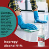 Jermee Isopropyl Alcohol (IPA) 91% Purity - USP/Medical Grade - First Aid Antiseptic, Topical Rubbing Alcohol, Made in The USA, 32 Ounce, 4 Bottles