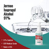 Jermee Isopropyl Alcohol (IPA) 91% Purity - USP/Medical Grade - First Aid Antiseptic, Topical Rubbing Alcohol, Made in The USA, 32 Ounce, 4 Bottles