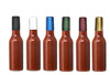 Black Shrink Capsules for Glass Woozy Hot Sauce & Wine Bottles - Pack 30