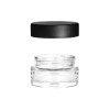 1 oz Child resistant Glass Jar w/ Black Caps. 1-2 Grams- 200 Count