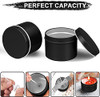 DINGPAI Candle Tin 27 Pcs, 2oz Candle Containers, Black Color, Metal Tins for DIY Candle Making, Arts & Crafts, Storage and Holiday Gifts…