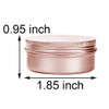 1 Ounce Aluminum Tin Jar Refillable Containers 30ml Aluminum Screw Lid Round Tin Container Bottle for Cosmetic, Lip Balm, Cream, 12 Pcs Rose Gold