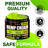 Natural Hemp Cream for Muscles, Joints, Back, Knees, Neck, Fingers, Elbows - High Strength Hemp Oil Extract with Arnica, Emu Oil, Turmeric - Made in The USA